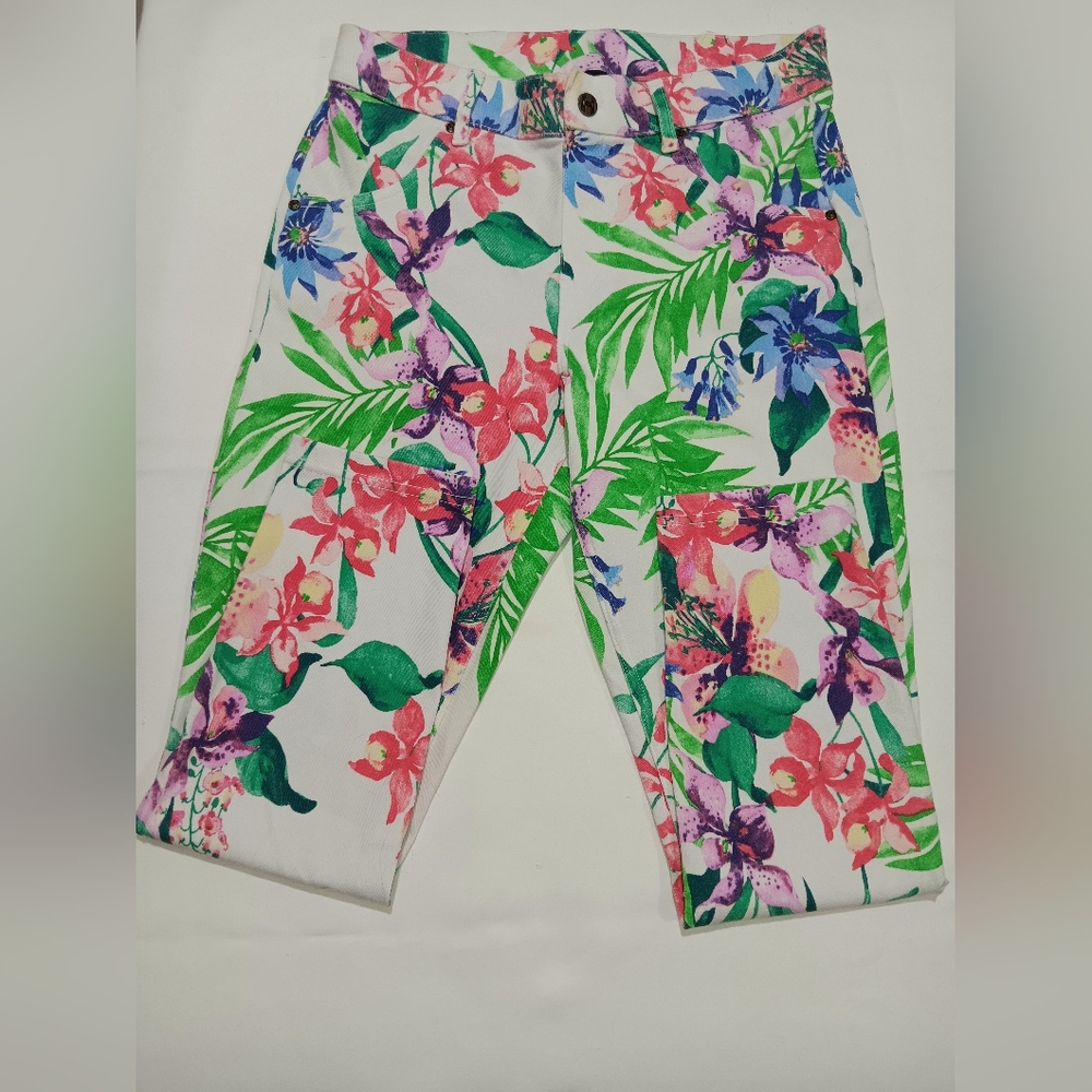 HUE Floral Jeans.